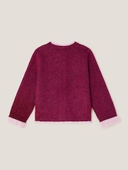 Monsoon Red Floral Embroidered Cardigan - Image 3 of 4