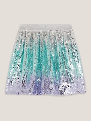 Monsoon Blue Mermaid Sequin Ombré Skirt - Image 2 of 4