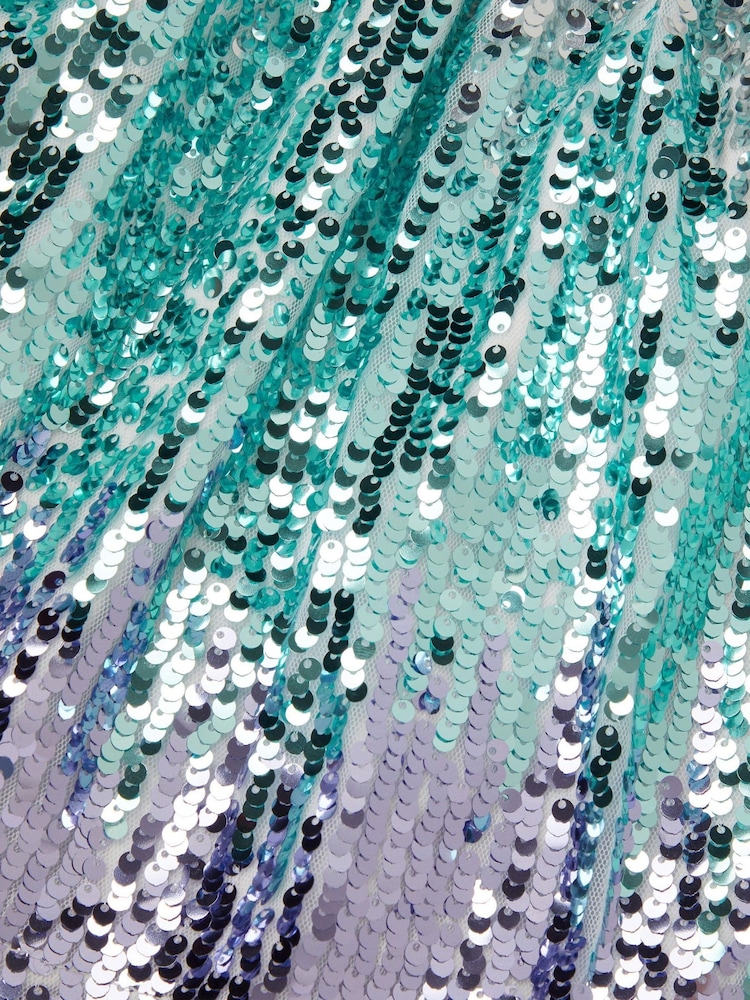 Monsoon Blue Mermaid Sequin Ombré Skirt - Image 4 of 4