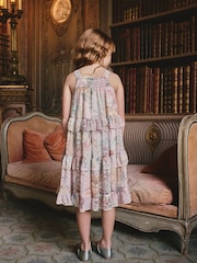 Pink Mixed Print Strappy Occasion Dress (3-16yrs) - Image 3 of 3
