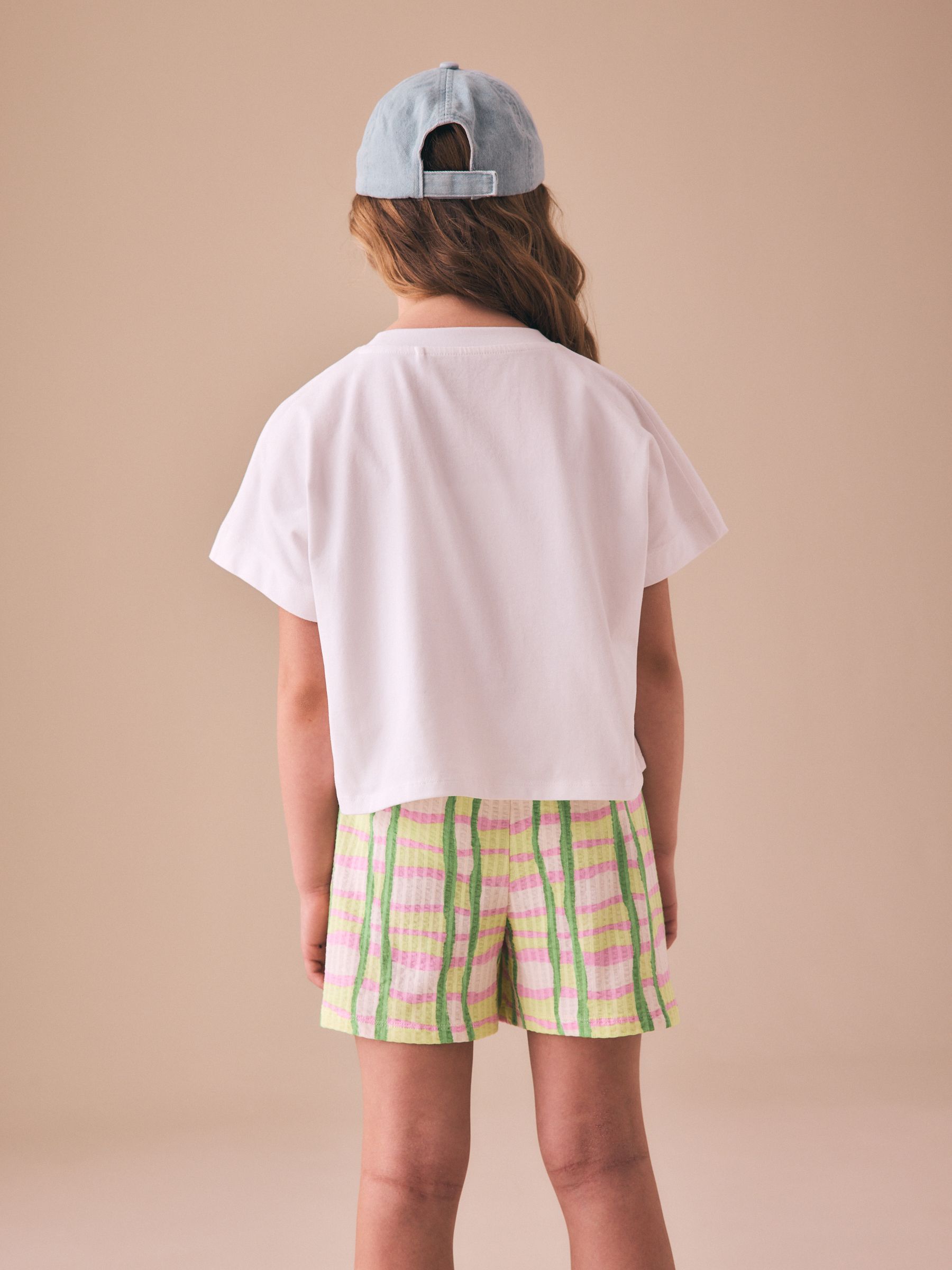 Buy Green/Pink Check Textured Shorts (3-16yrs) from the Next UK online shop