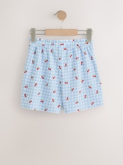 Blue Gingham Textured Shorts (3-16yrs) - Image 2 of 4