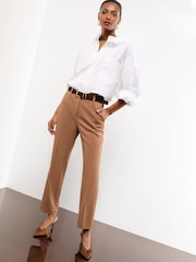 Lipsy Camel Petite Tailored Tapered Trousers - Image 4 of 4
