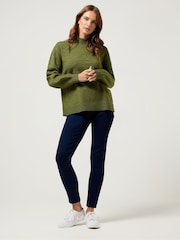 M&Co Green Funnel Neck Balloon Sleeve Jumper - Image 3 of 5