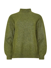 M&Co Green Funnel Neck Balloon Sleeve Jumper - Image 5 of 5