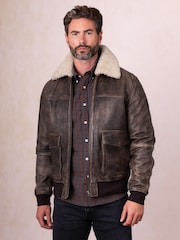 Lakeland Leather Brown Fellfoot Aviator Jacket - Image 1 of 7