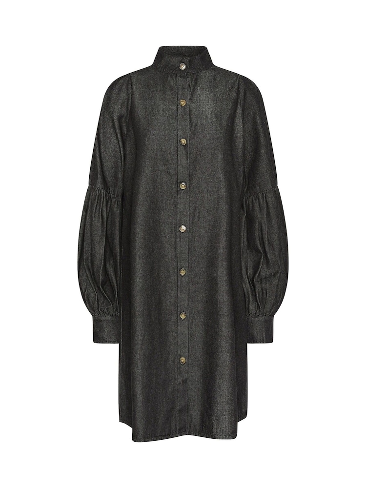 PixieGirl Petite Denim Balloon Sleeve Shirt Dress - Imagen 6 de 6