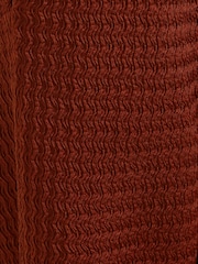 Friends Like These Rust Red Petite Textured Tie waist Trousers - Image 6 of 6