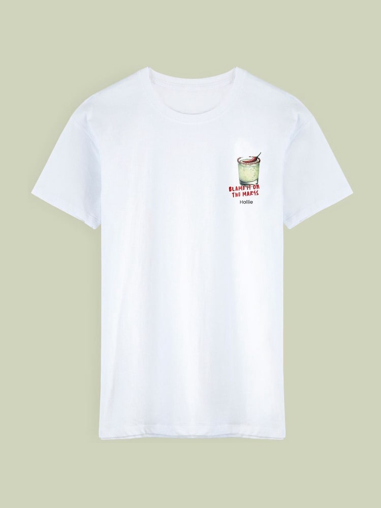 Personalised Unisex Margarita Graphic T-Shirt By Stitch Style - Image 1 of 4 Personalised Unisex Margarita Graphic T-Shirt By Stitch Style - Image 1 of 4