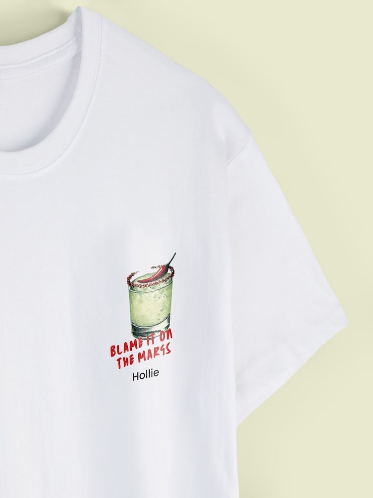 Personalised Unisex Margarita Graphic T-Shirt By Stitch Style - Image 4 of 4 Personalised Unisex Margarita Graphic T-Shirt By Stitch Style - Image 4 of 4
