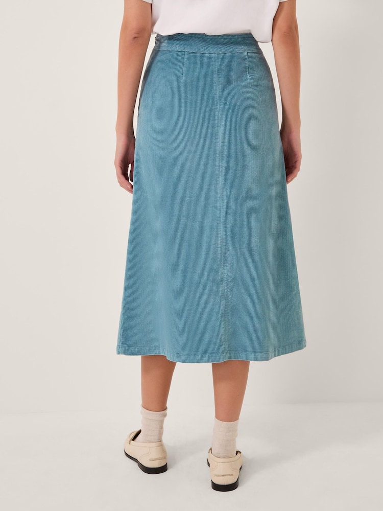 Monsoon Blue Malika Corduroy Midi Skirt - Image 2 of 5 Monsoon Blue Malika Corduroy Midi Skirt - Image 2 of 5