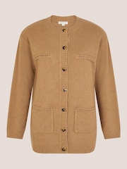Monsoon Brown Bella Braid Pocket Cardigan - Image 1 of 1