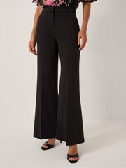Monsoon Black Erin Flared Tailored Trousers - Image 4 of 5