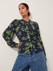 Monsoon Blue Joules Floral Print Jersey Shirt - Image 1 of 5