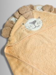 JoJo Maman Bébé Neutral Lion Personalised Neutral Lion Hooded Towel - Image 2 of 2