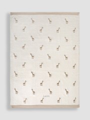 JoJo Maman Bébé Neutral Personalised Embroidered Shawl - Image 1 of 2