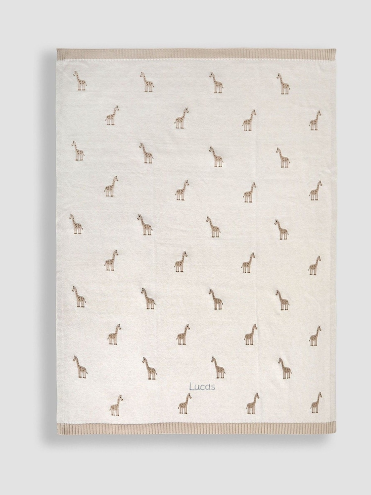 JoJo Maman Bébé Neutral Personalised Embroidered Shawl - Image 1 of 2 JoJo Maman Bébé Neutral Personalised Embroidered Shawl - Image 1 of 2