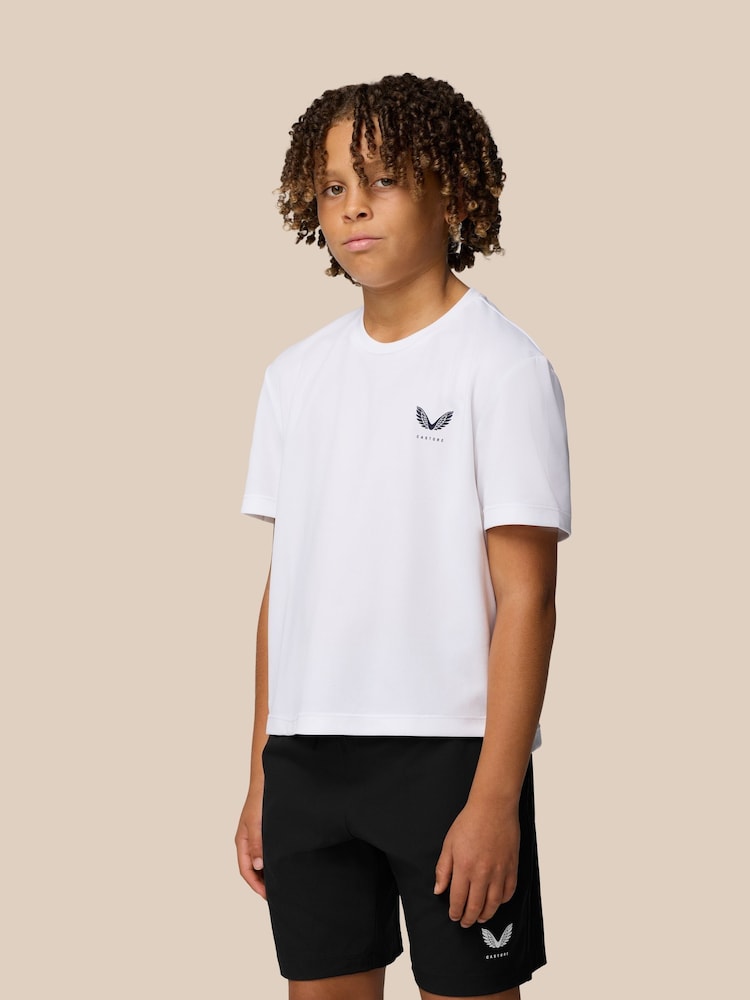 Castore White Short Sleeve T-Shirt - Image 1 of 10 Castore White Short Sleeve T-Shirt - Image 1 of 10