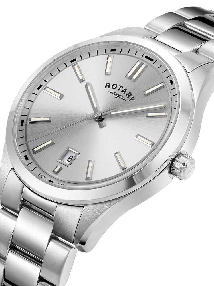 Rotary Silver Tone Tone Heritage Stainless Steel Bracelet Watch - Image 2 of 6