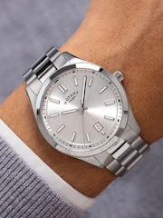 Rotary Silver Tone Tone Heritage Stainless Steel Bracelet Watch - Image 3 of 6