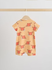 Blue/Yellow Two Way Zip Baby Rompers 3 Pack (0mths-3yrs) - Image 6 of 10