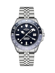 Rotary Navy Seamatic Gmt Stainless Steel Bracelet Watch - Image 1 of 5