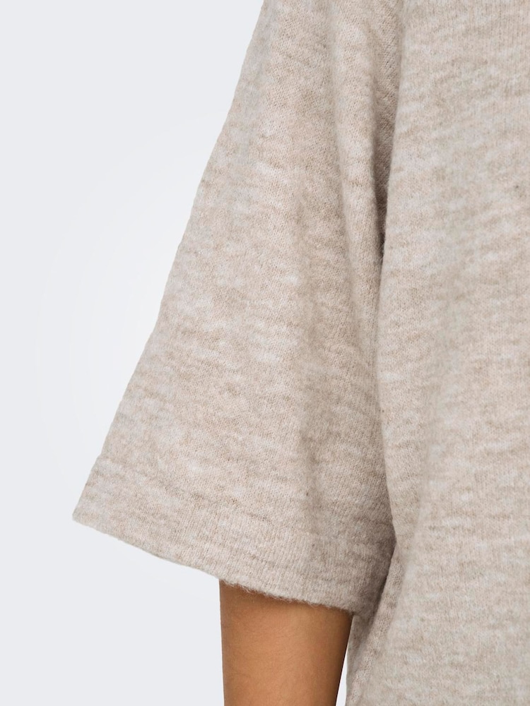 ONLY Grey Long Sleeve Flower Detail Jumper - Image 7 of 7
