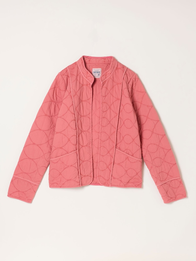 FatFace Pink Petite Quilted Jacket - Image 6 of 6 FatFace Pink Petite Quilted Jacket - Image 6 of 6