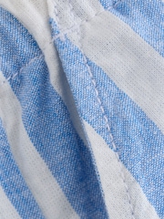 Blue Stripe Linen Blend Pull On Shorts (3mths-7yrs) - Image 7 of 7