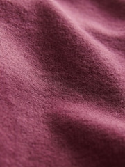 Burgundija Berry rdeča - Cosy Soft Touch Rib Seam Detail okrogel ovratnik; z okroglim ovratnikom pulover - Slika 6 iz 7
