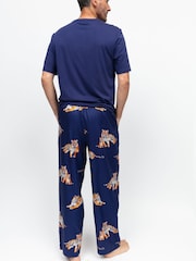 Cyberjammies Blue Jersey Top & Tiger Print Pyjamas Set - Image 2 of 4