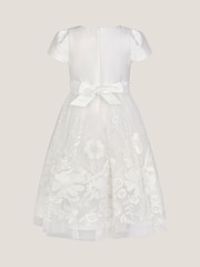 Monsoon Cream Alicia Satin Floral Embroidered Dress - Image 2 of 3