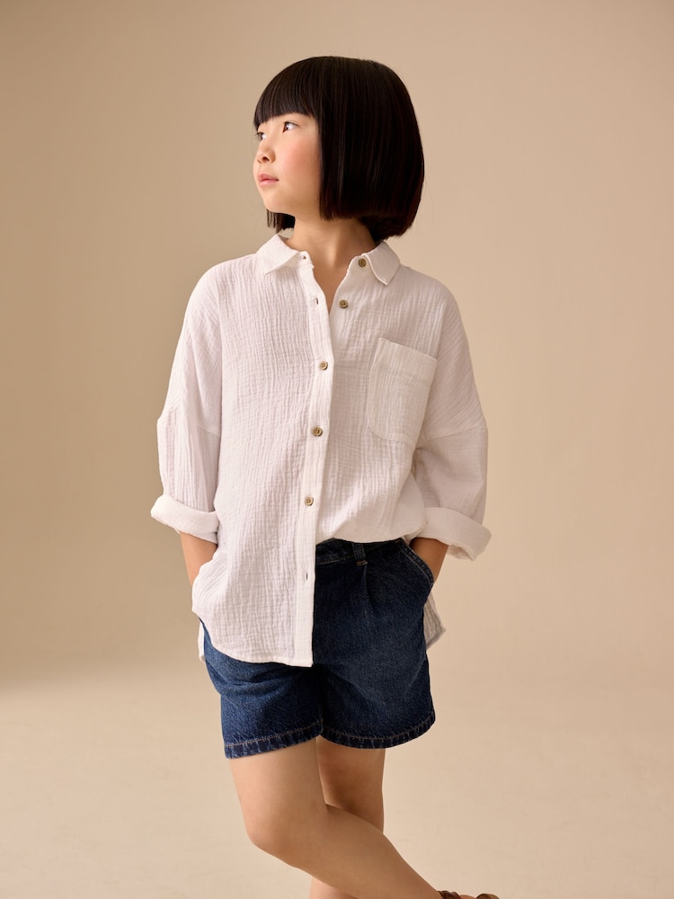 Alb - Cămașă (3-16yrs) - Imaginea 1 din 8