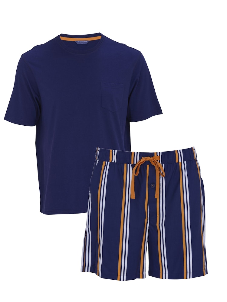 Cyberjammies Blue Jersey Top & Printed Stripe Shorts Set - Image 4 of 4 Cyberjammies Blue Jersey Top & Printed Stripe Shorts Set - Image 4 of 4