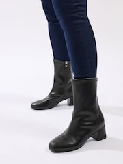 Preto - Yours Curve Extra Wide Fit Block Stretch Boots - Imagem 1 de 5