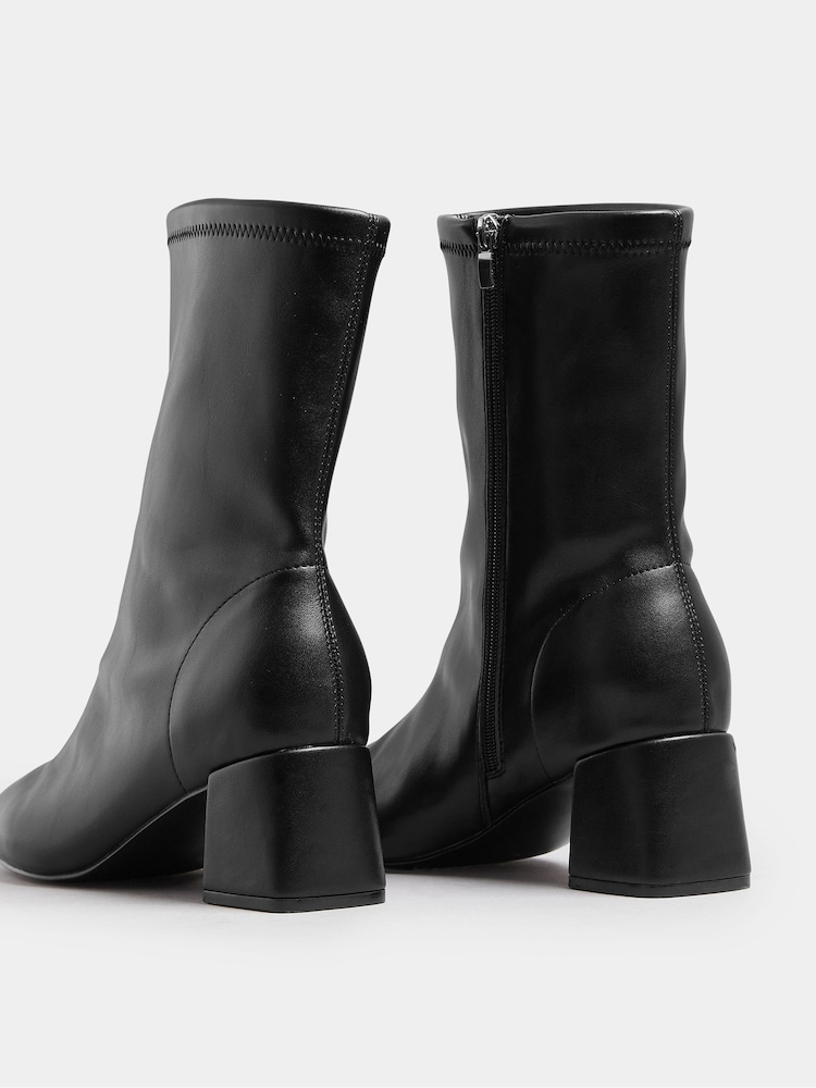 Preto - Yours Curve Extra Wide Fit Block Stretch Boots - Imagem 5 de 5