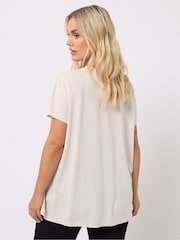 Yours Curve Natural Stitch Placement T-Shirt - Image 3 of 5