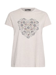 Yours Curve Natural Stitch Placement T-Shirt - Image 5 of 5