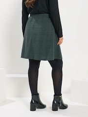Yours Curve Green Button Front Skirt - Image 2 of 5