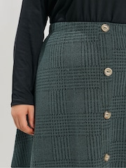 Yours Curve Green Button Front Skirt - Image 4 of 5