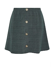 Yours Curve Green Button Front Skirt - Image 5 of 5