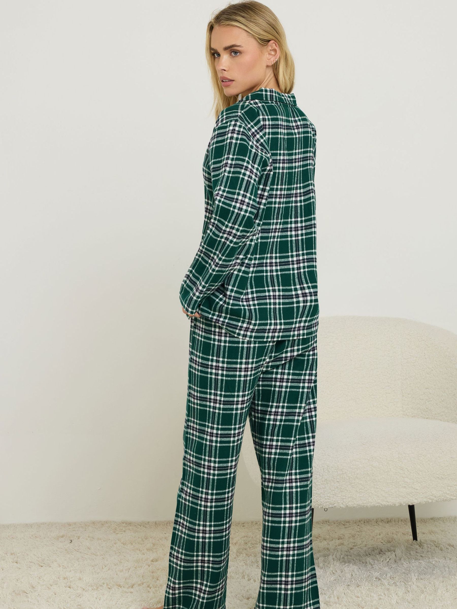 Buy PixieGirl Petite Green Check Pyjamas Set from the Next UK online shop