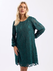 Azul - Yours Curve Lace Party Dress - Imagem 1 de 5