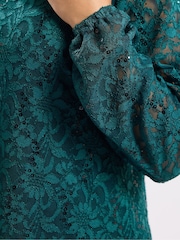 Azul - Yours Curve Lace Party Dress - Imagem 4 de 5