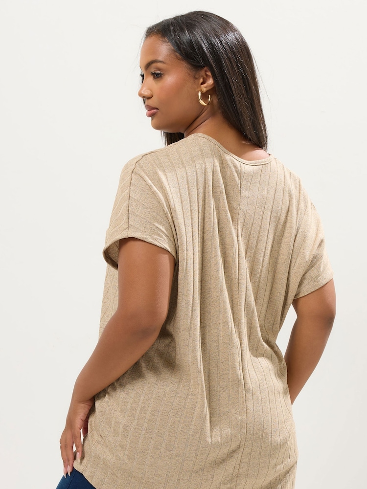 Yours Curve Natural Drop Shoulder Swing Top - Image 2 of 5