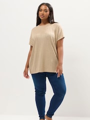 Yours Curve Natural Drop Shoulder Swing Top - Image 3 of 5