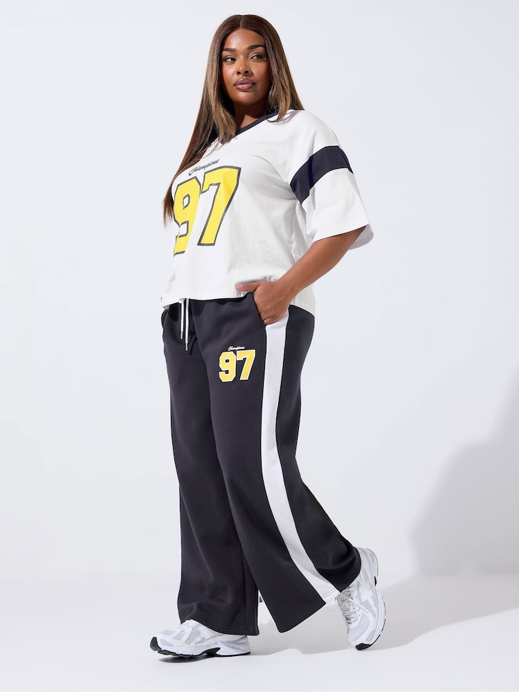 Yours Curve Blue Limited 97 Joggers - Image 2 of 5 Yours Curve Blue Limited 97 Joggers - Image 2 of 5
