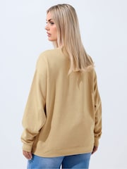Yours Curve Natural Limited San Diego 88 Sweat Top - Image 3 of 5