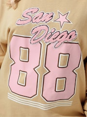Yours Curve Natural Limited San Diego 88 Sweat Top - Image 4 of 5