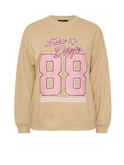 Yours Curve Natural Limited San Diego 88 Sweat Top - Image 5 of 5